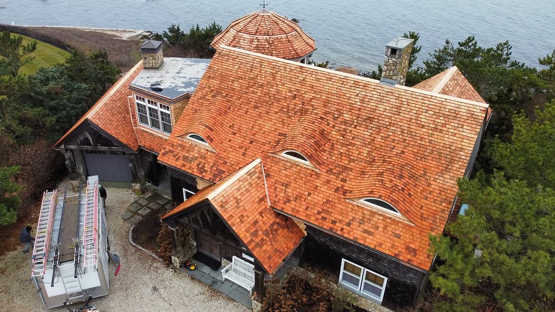 Premium cedar shake roofing installation by Cape Cod's #1 contractor