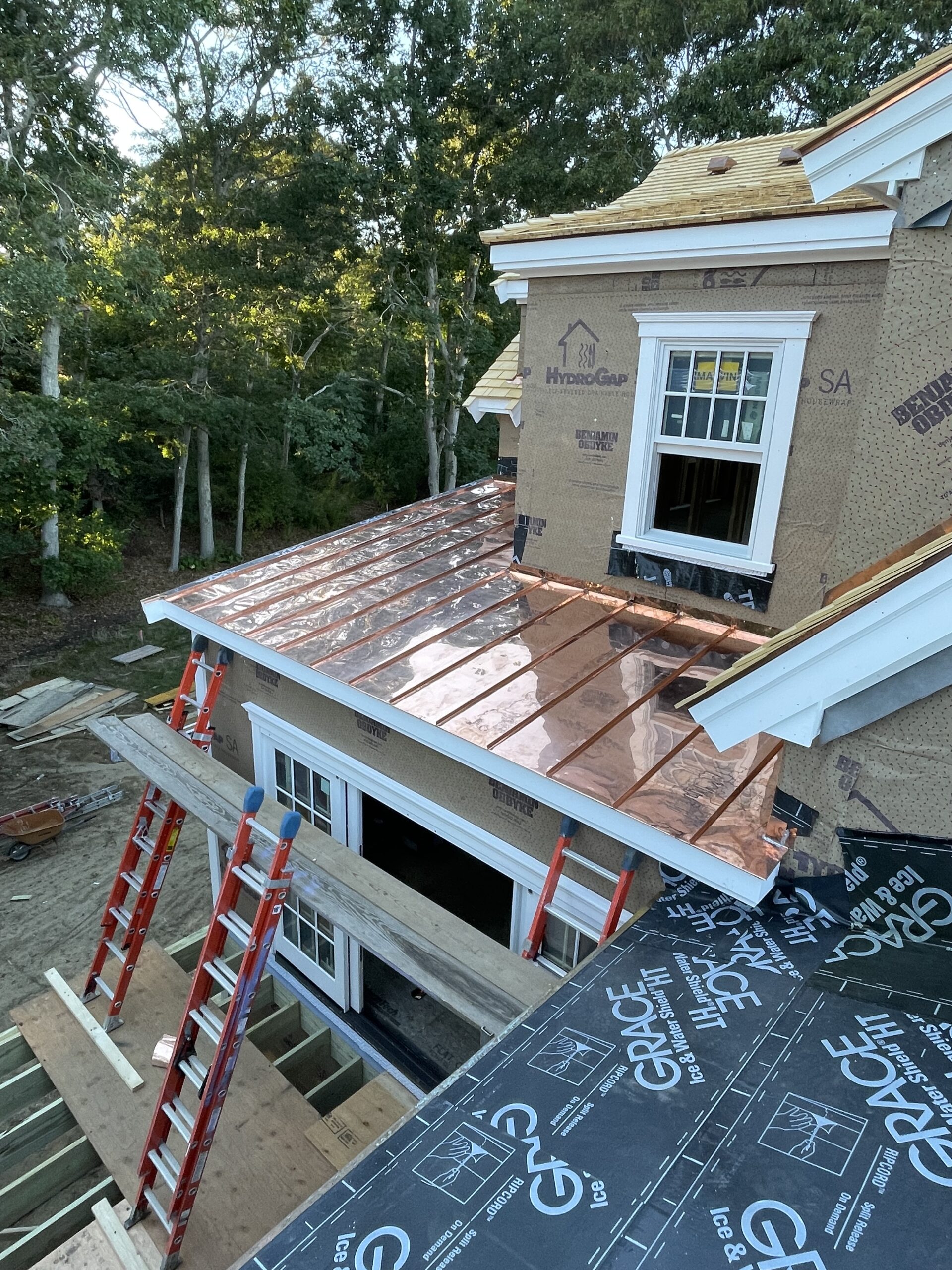 Flat roof repair project on Cape Cod - EPDM membrane installation