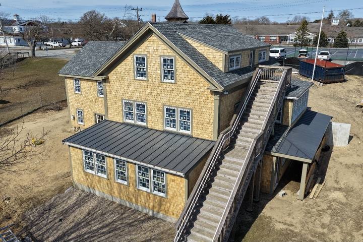 Cedar sidewall installation process