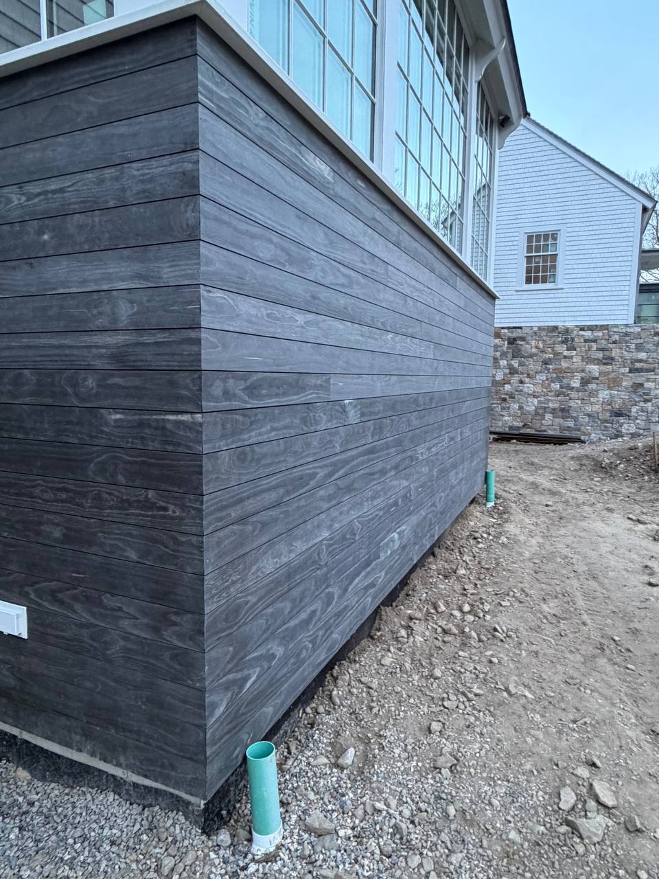 Roof valley with cedar shingles