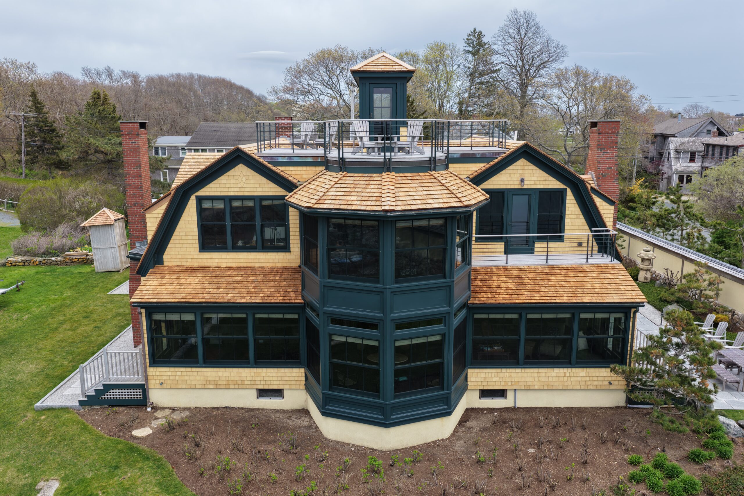 Red copper flashing installation