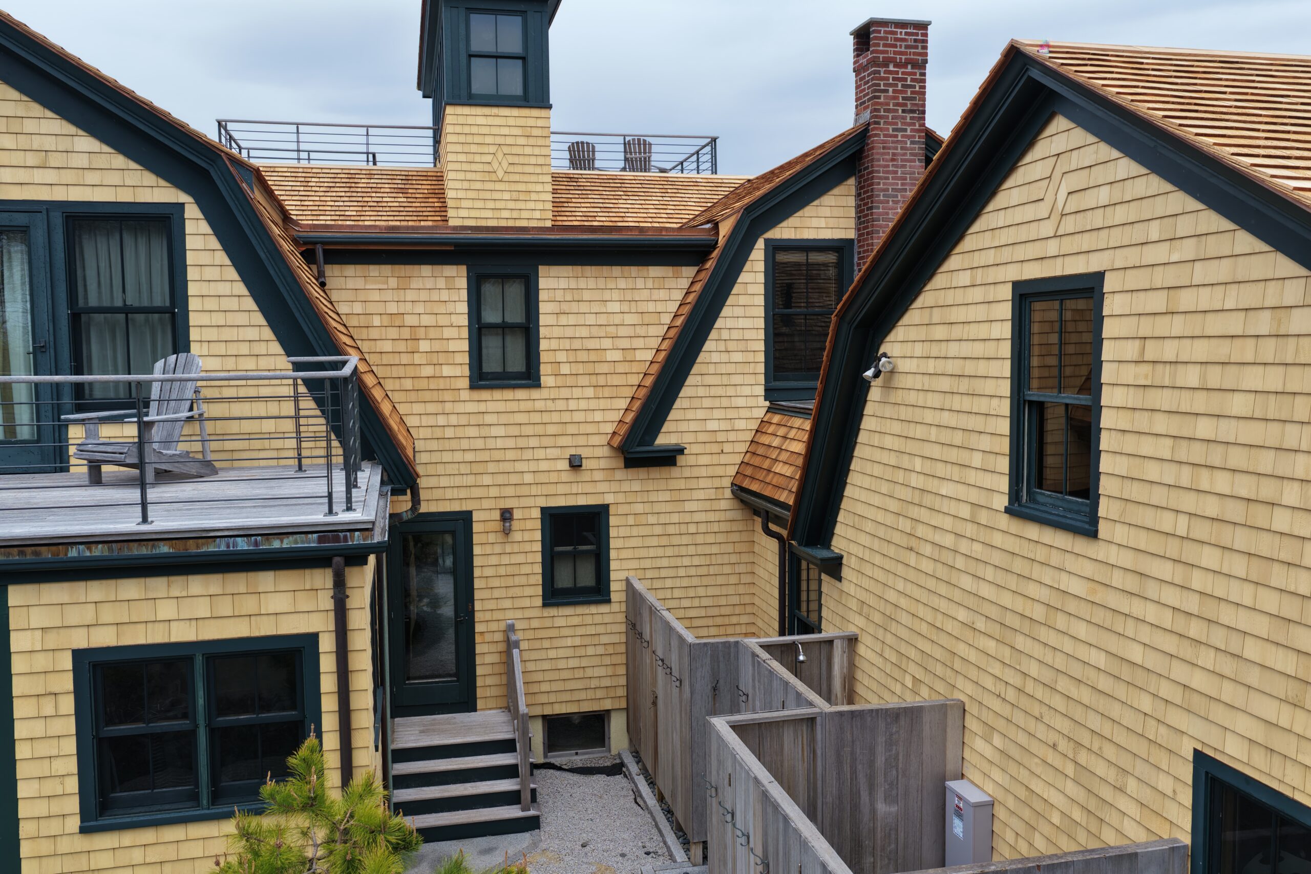 Cupola detail with cedar roofing