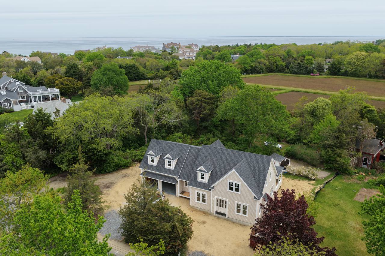 Aerial view architectural asphalt shingles Dennis