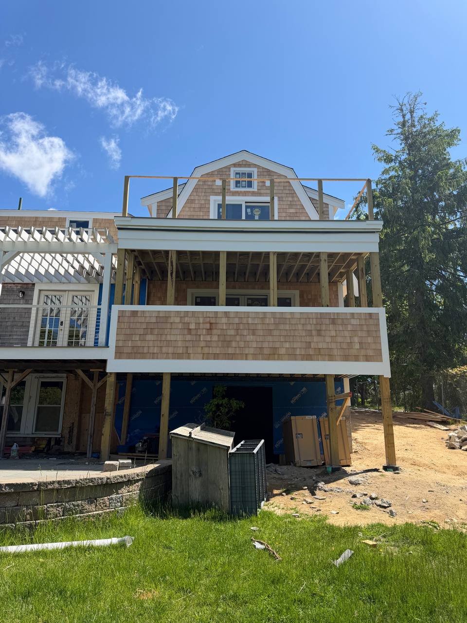 White cedar sidewall finished view