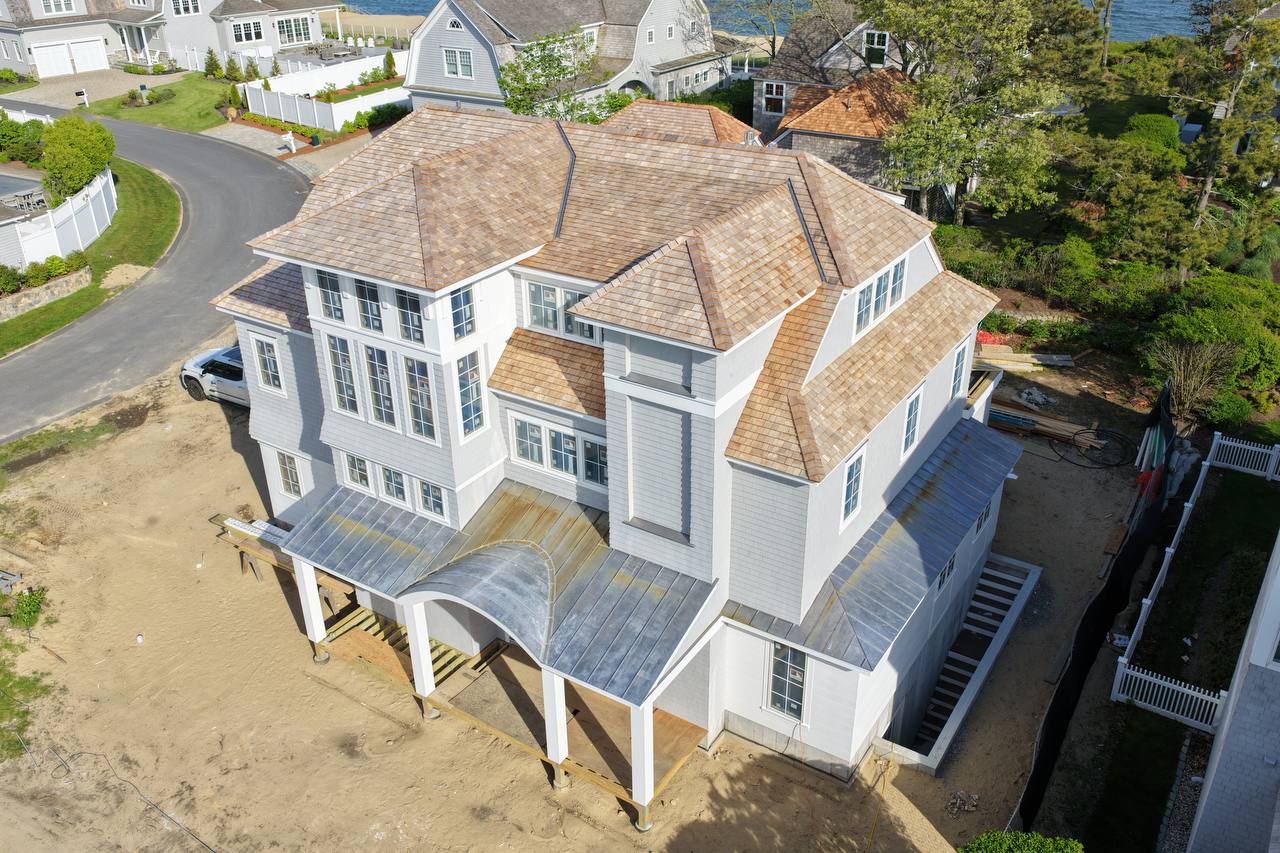 Cedar roof in coastal setting