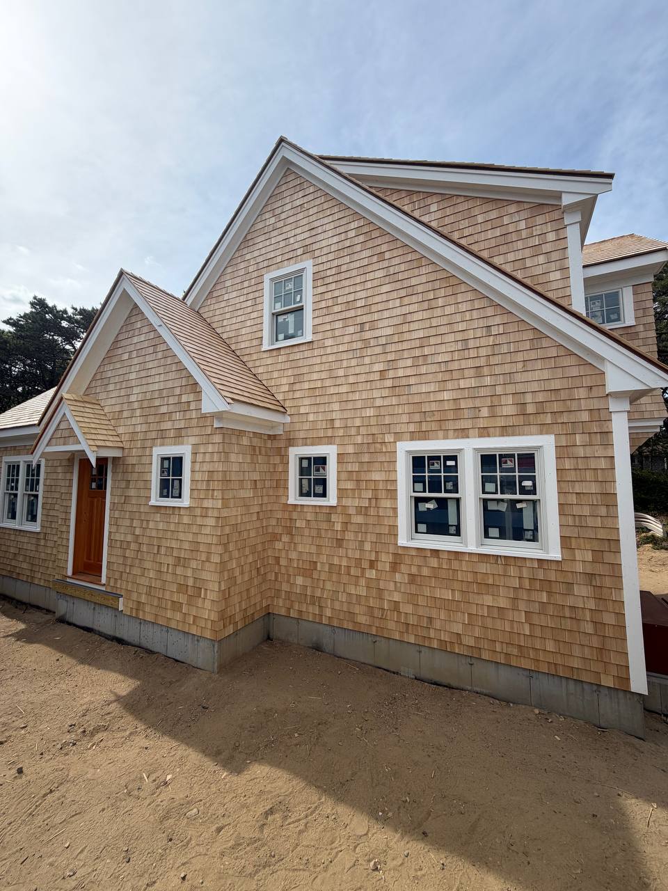 Completed exterior siding