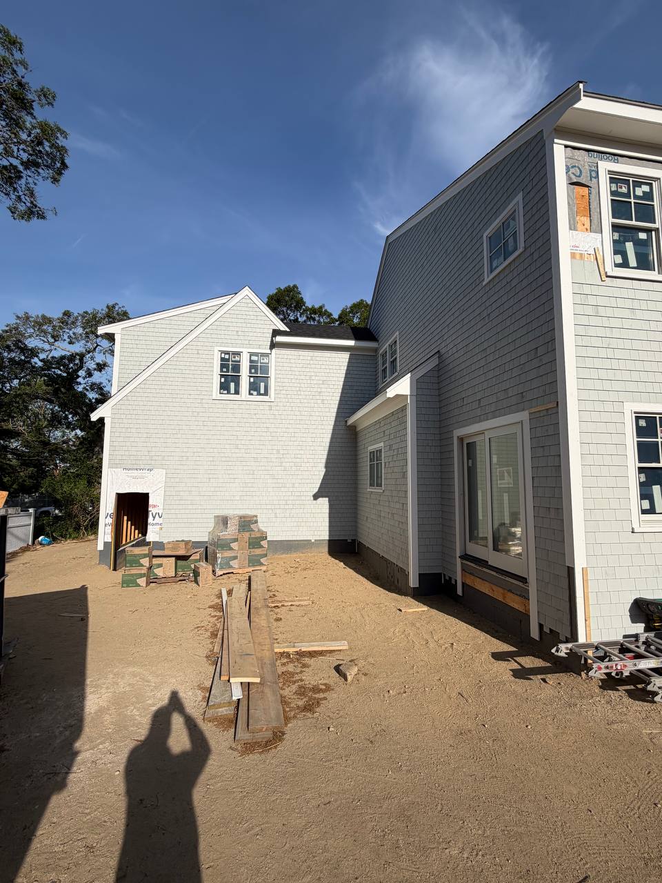 Rear elevation cedar siding and roof detail
