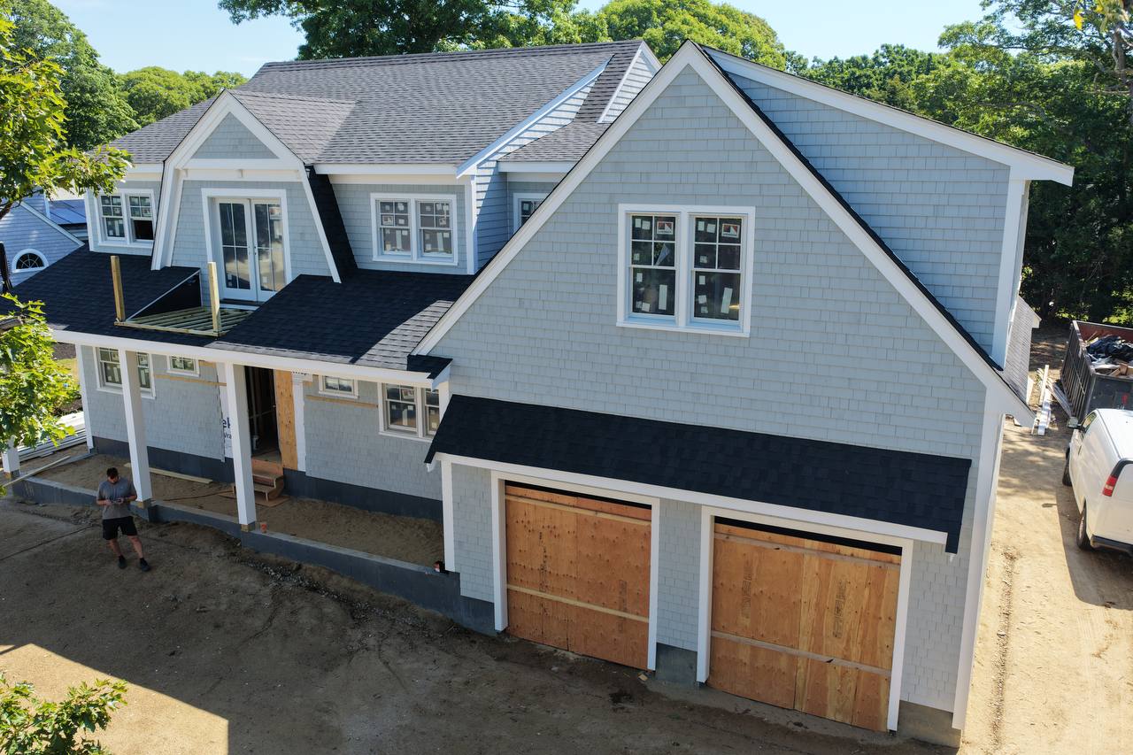 Garage area and siding texture