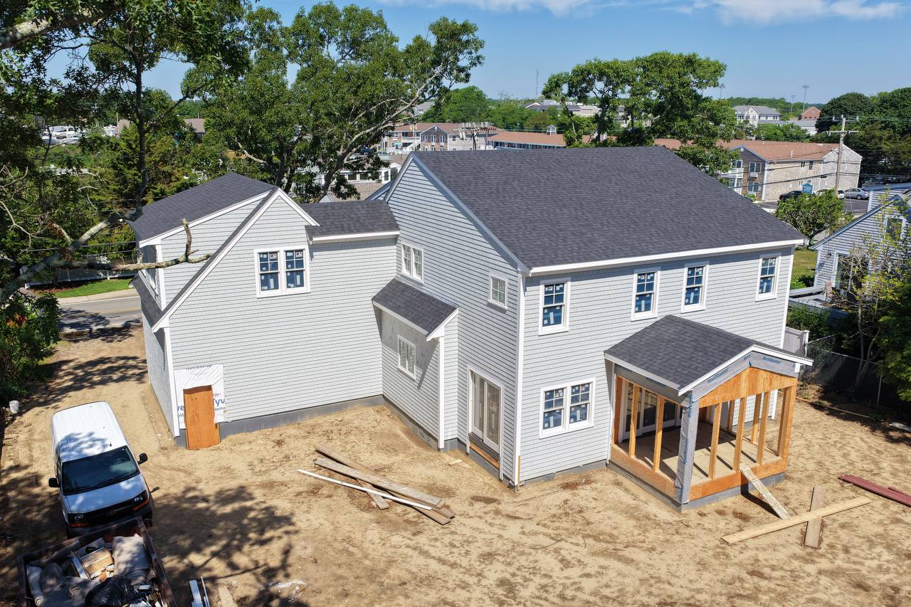Upper level siding installation