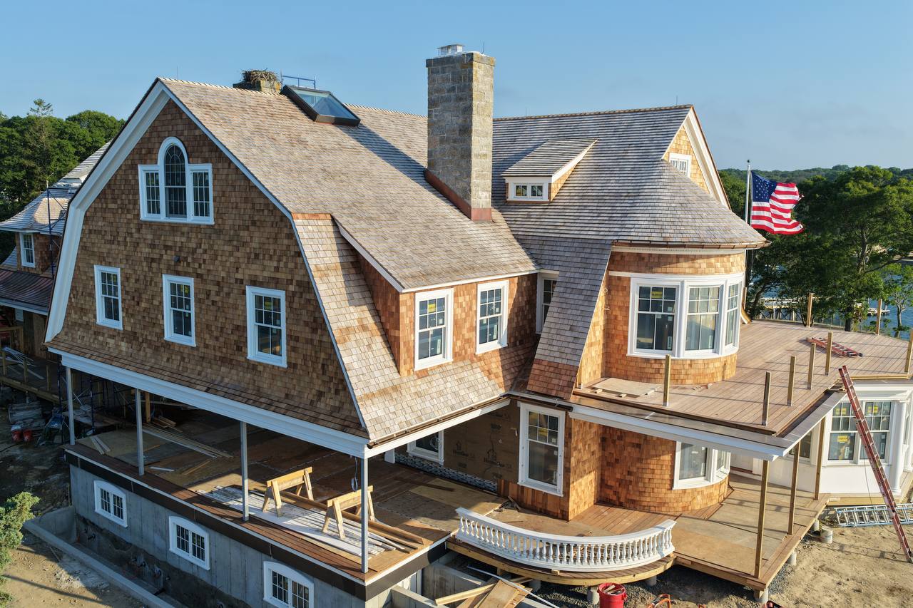 Multi-level decks side view