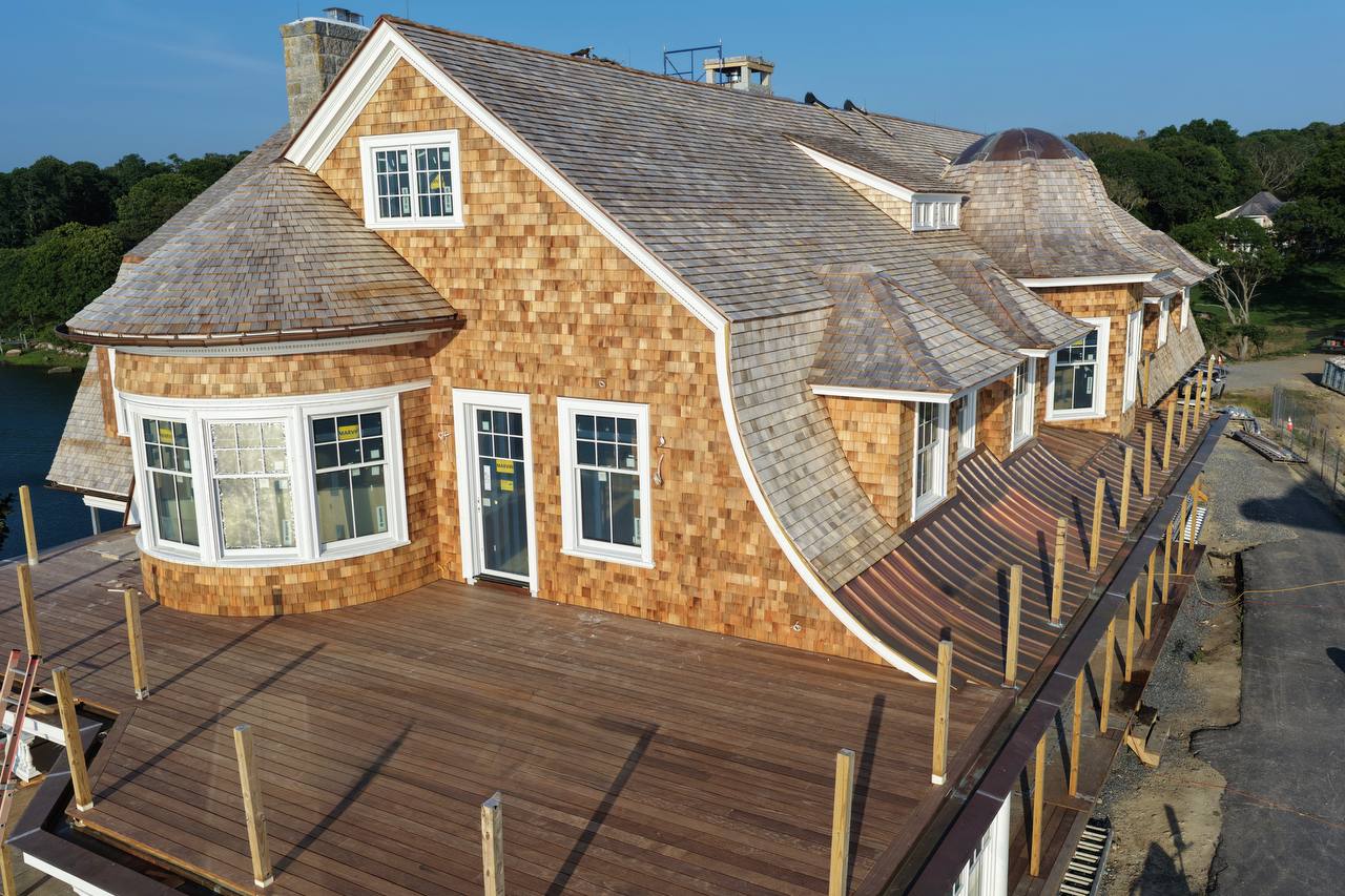 Second floor details and copper slope