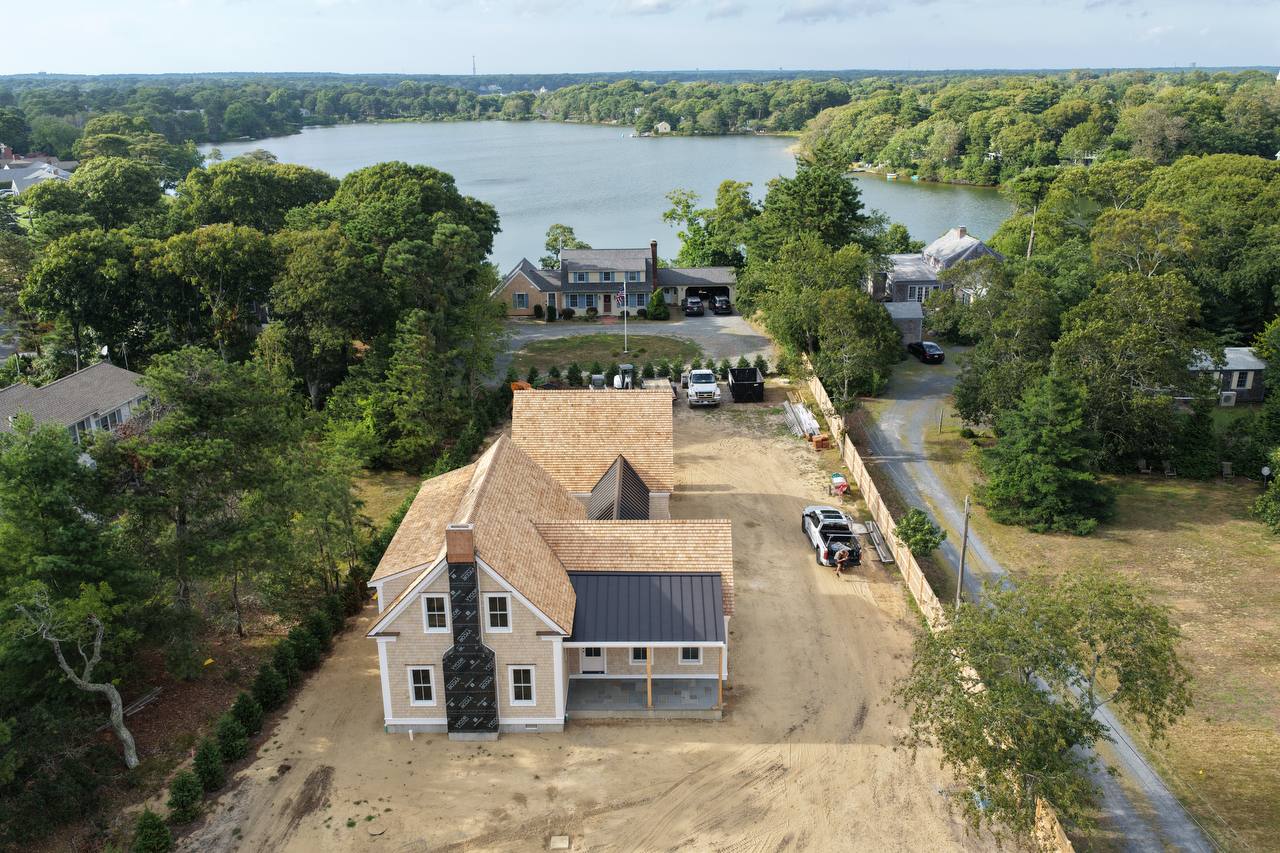 Exterior view of completed Dennis residence